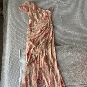 BCBG Floral Asymmetrical Dress- Size Small